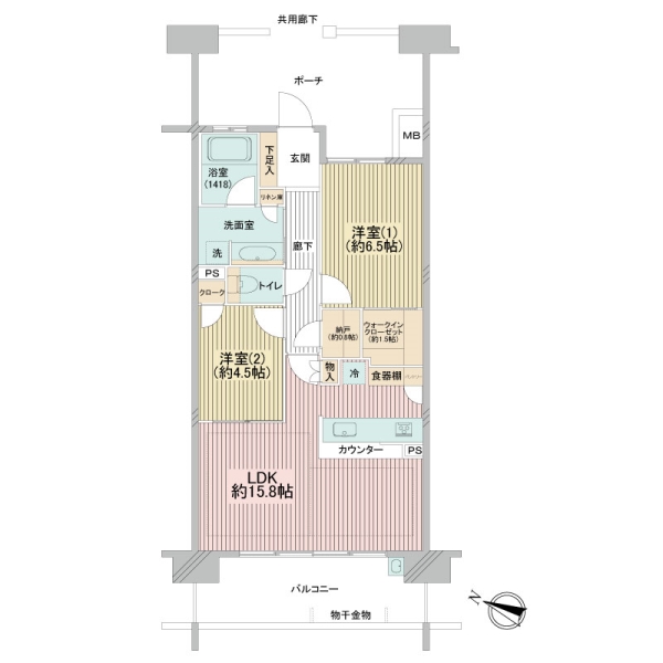 パークシティＬａＬａ横浜の間取図