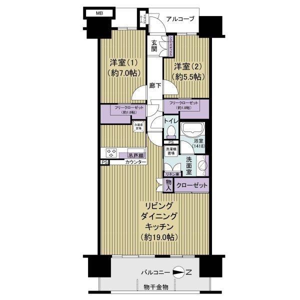 東京フロンティアシティパーク＆パークスの間取図
