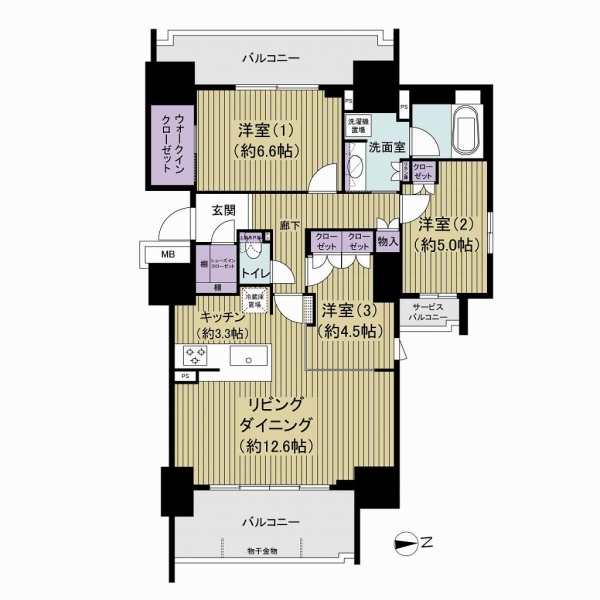 ルネ南砂町リバーフィールの間取図