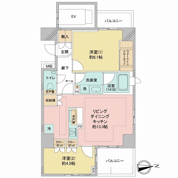 グローリオ錦糸町の間取図
