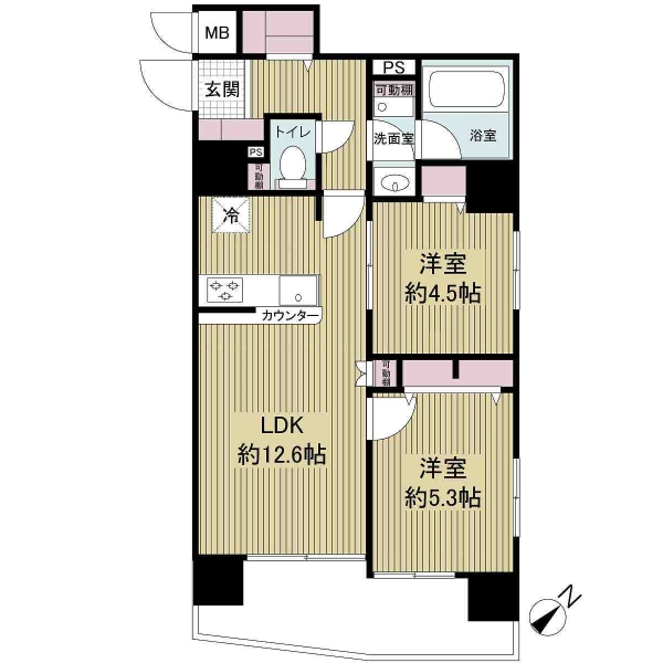 日暮里第２ダイヤモンドマンションの間取図