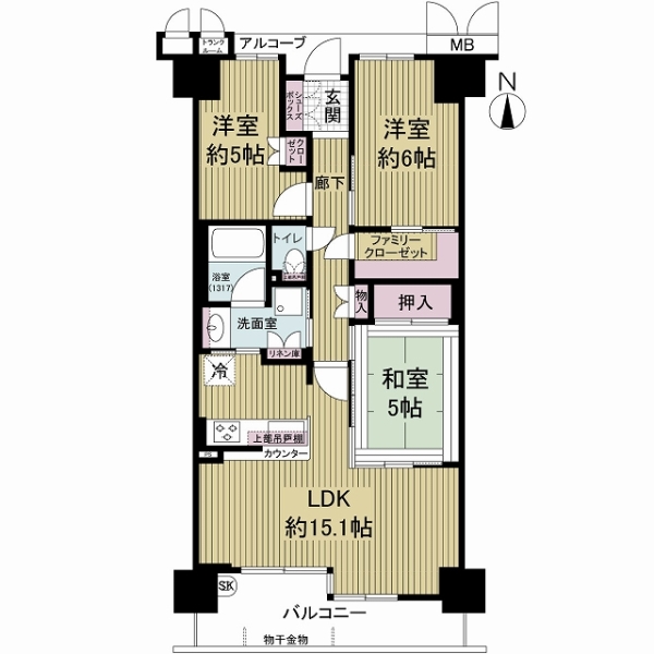 ザ・ヴァンデュールシティの間取図