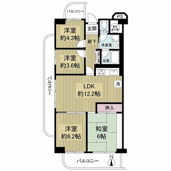 ユニハイム千里丘ＩＩの間取図