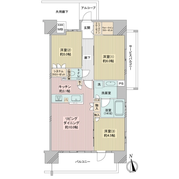 エクセレントシティ田端の間取図