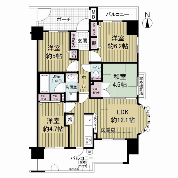 プロパレス高井田センシージョの間取図