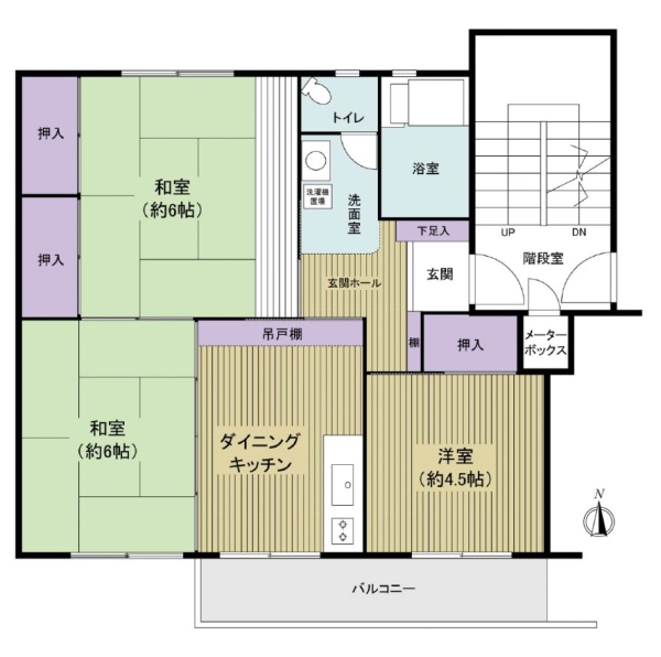 川和団地３号棟の間取図
