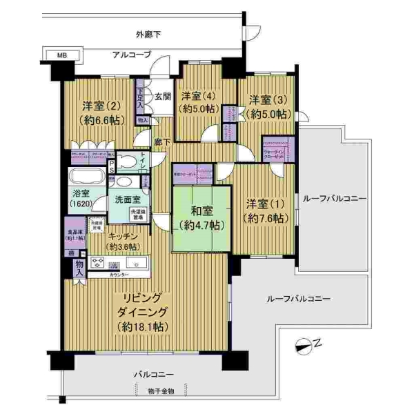 ユトリシア四番街の間取図