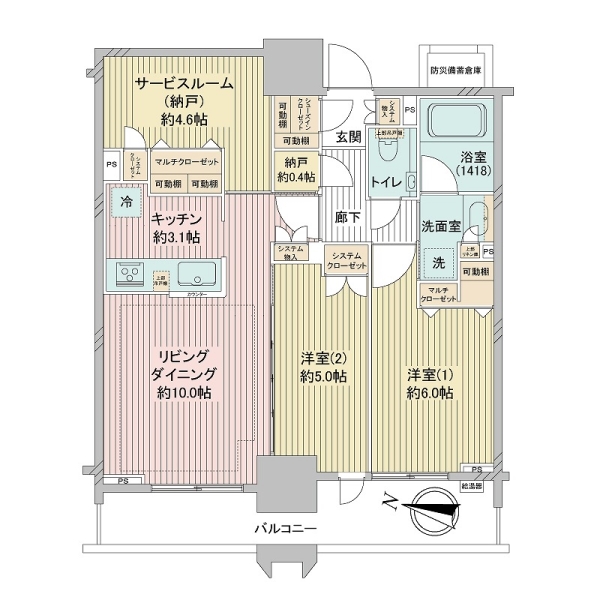 エクセレントザタワーの間取図