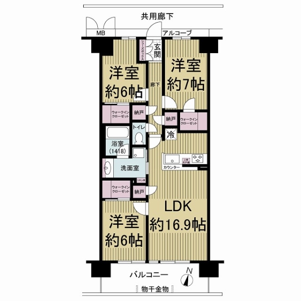 ジークレフ神戸名谷ＷＥＳＴの間取図