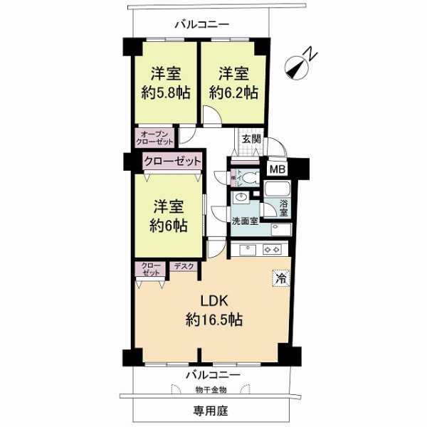 ルネ枚方の間取図