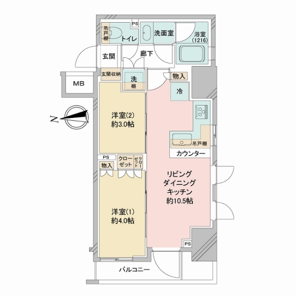 ライオンズ浅草橋ミレスの間取図