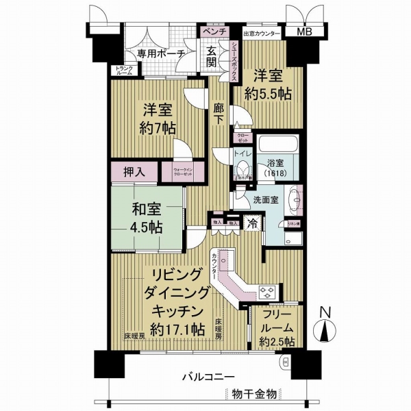 ビープレイス東棟の間取図