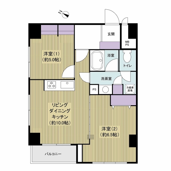 中銀音羽マンシオンの間取図