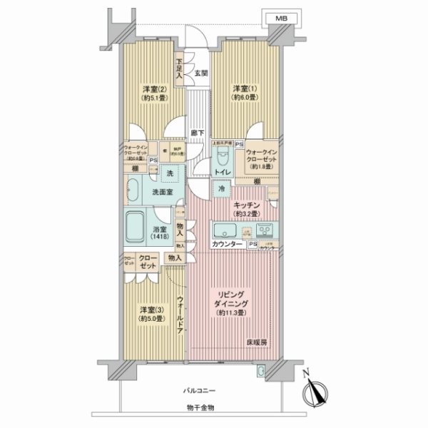 ウエリス仙川調布の森の間取図