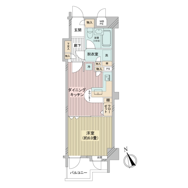 ライオンズマンション広尾南の間取図