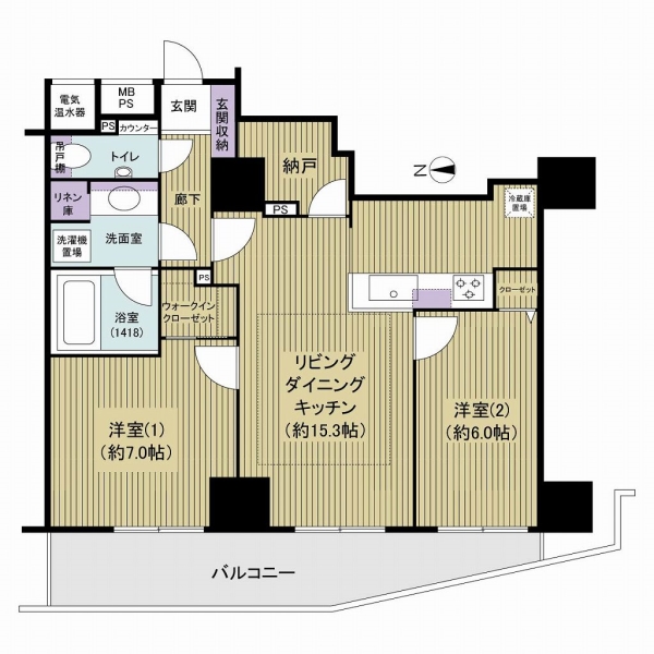 ライオンズタワー大島の間取図