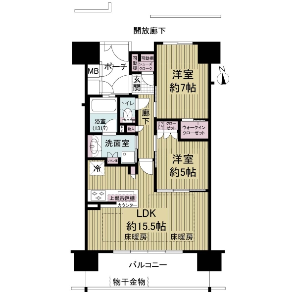 ルネグラン四天王寺夕陽丘の間取図