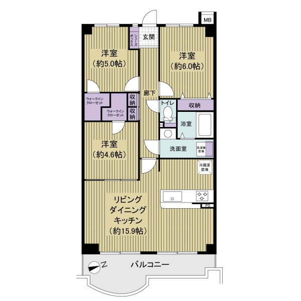 サングレール・フェニングの間取図
