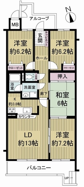 シティコーポしまだＡ棟の間取図