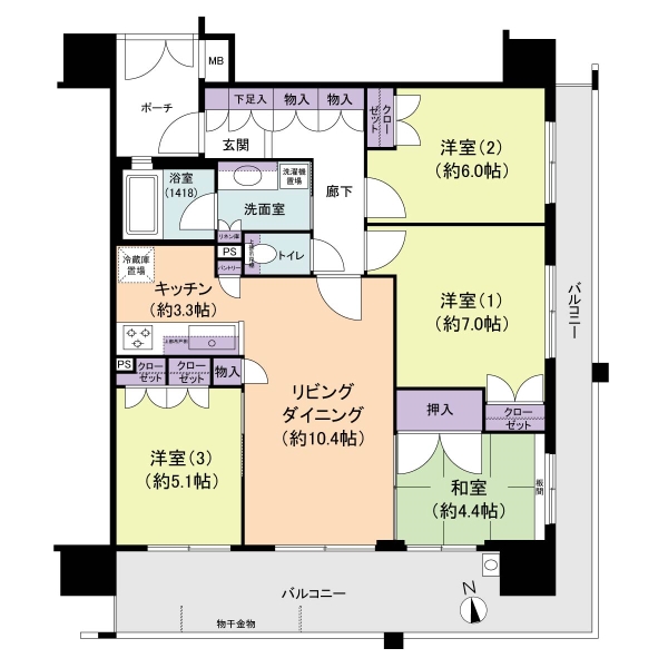 リビオ浅香駅前プライドマークスの間取図
