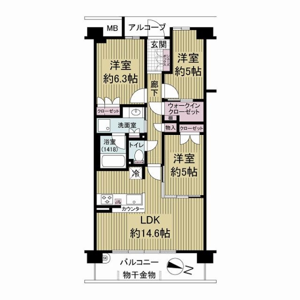 シエリア京都嵯峨嵐山の間取図