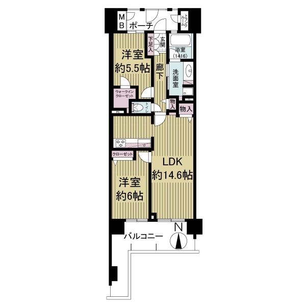 コスモシティ御池富小路の間取図