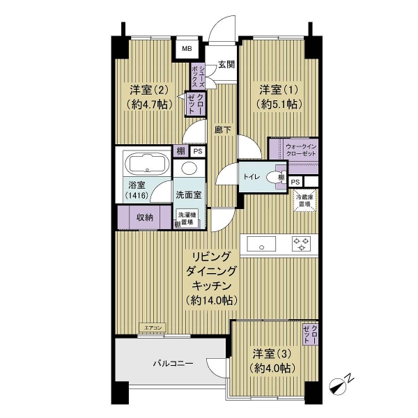 レクセルマンション小岩の間取図