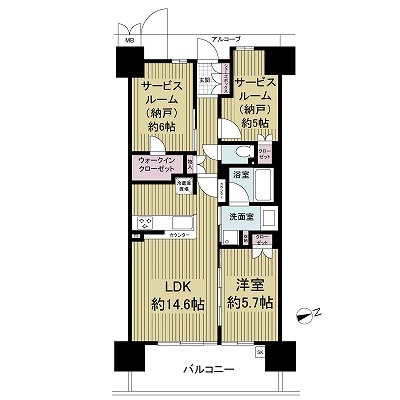 サンメゾン寝屋川公園駅前の間取図