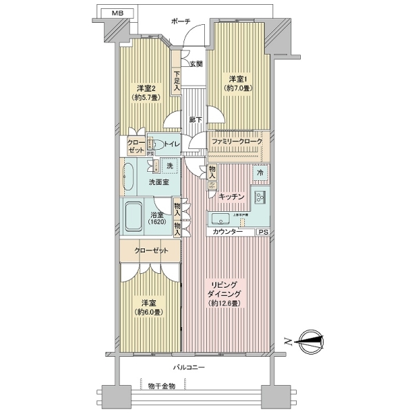 センターフォートの間取図