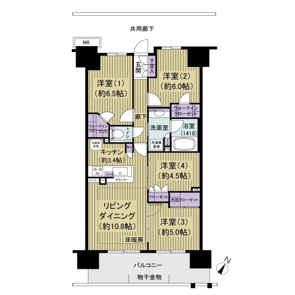 プレミスト東京王子の間取図