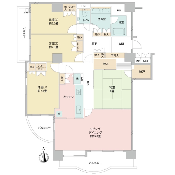 ガーデンハイツ小平２番館の間取図