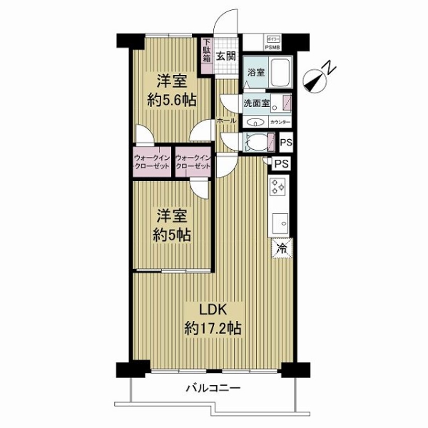 南朝潮コーポ壱号棟の間取図