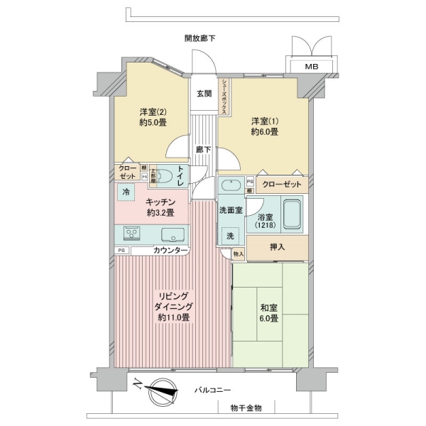 モア・ステージ大宮の間取図