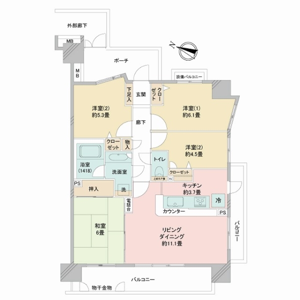 コスモフェスタ一之江の間取図