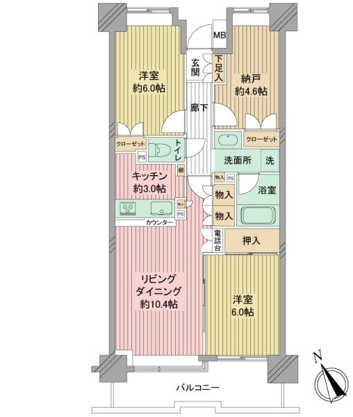 多摩川パークスクエアの間取図