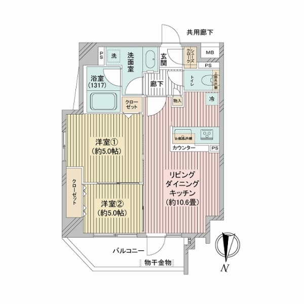 ミューズ・プレイスの間取図