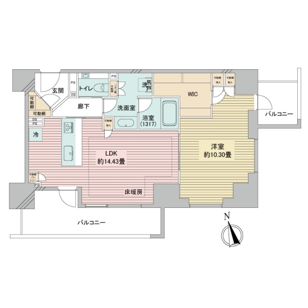 アクシア麻布の間取図