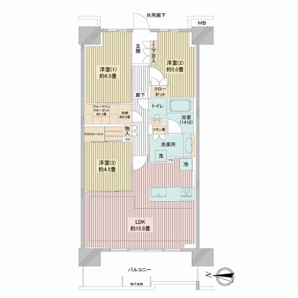 ガーデングランデ横浜戸塚エアリーグランデの間取図