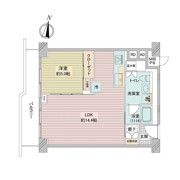 恵比寿スカイハイツの間取図