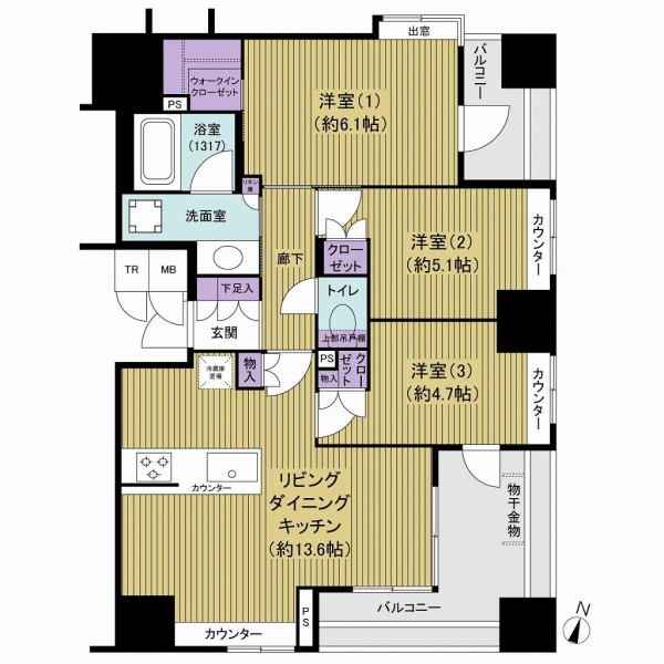 レグノ・ドウェル亀戸の間取図