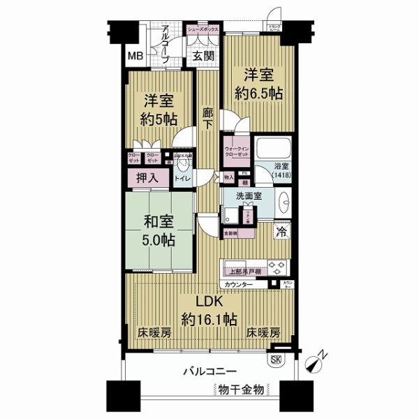 リバーガーデンコスモスクエアの間取図