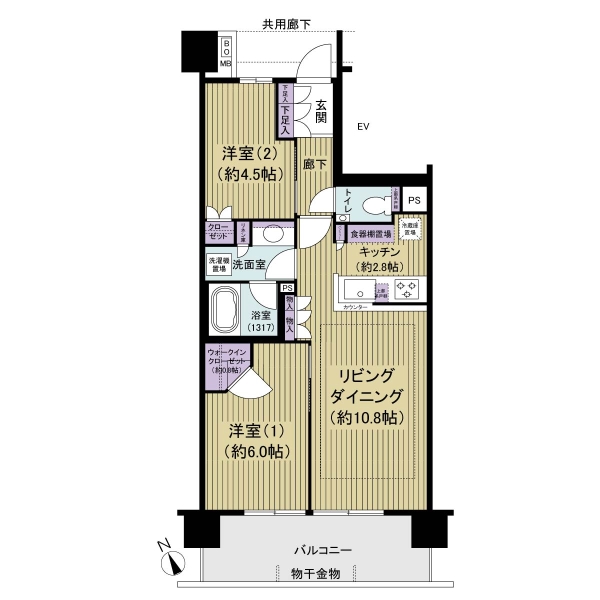 パークホームズ清澄白河の間取図