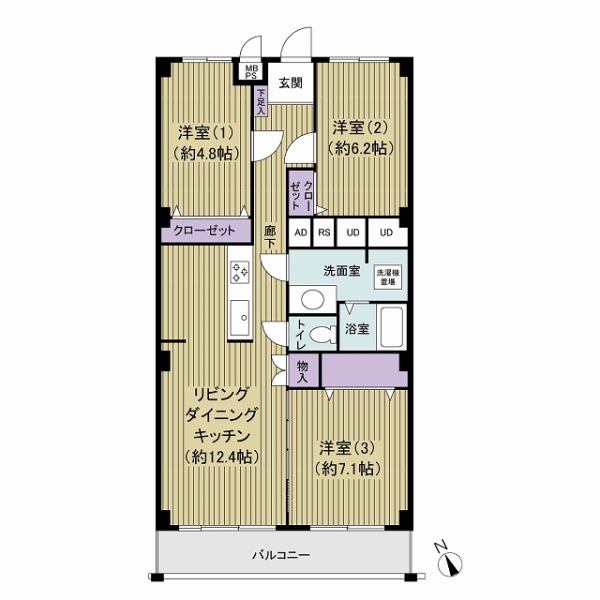 江戸川ハイツの間取図