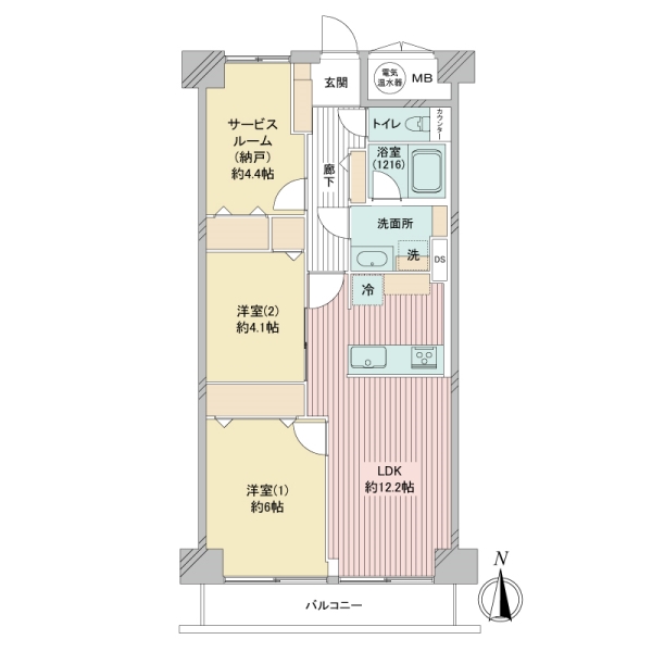 小平スカイハイツの間取図