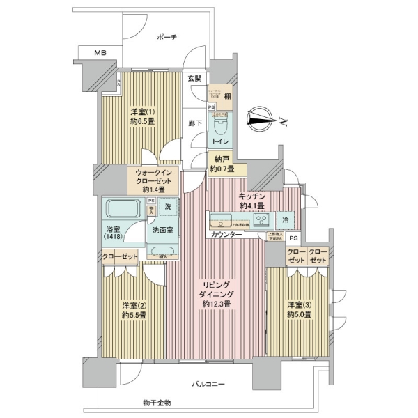 クレストシティ木場の間取図
