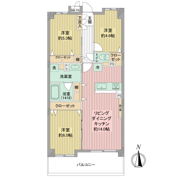 ライオンズプラザ新板橋の間取図