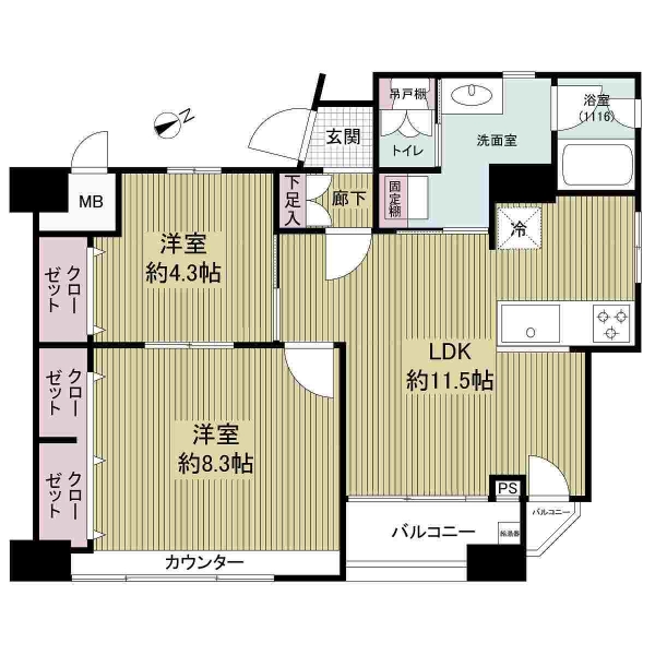 シルバーパレス千駄木の間取図