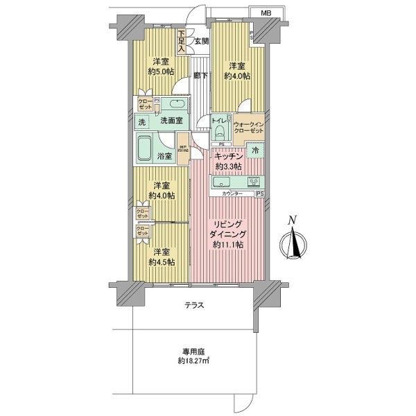プラウドシティ大田六郷フォレスト街区棟の間取図