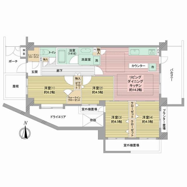 ディナ・スカーラ百合ヶ丘の間取図