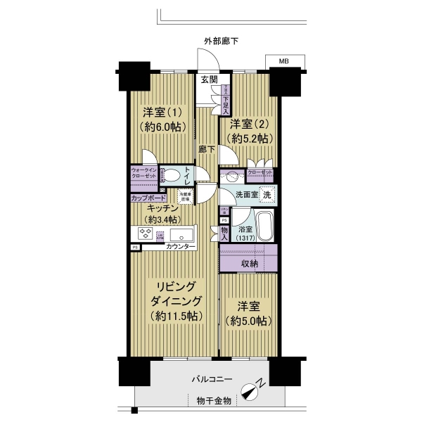 ファインシティ東松戸モール＆レジデンスの間取図